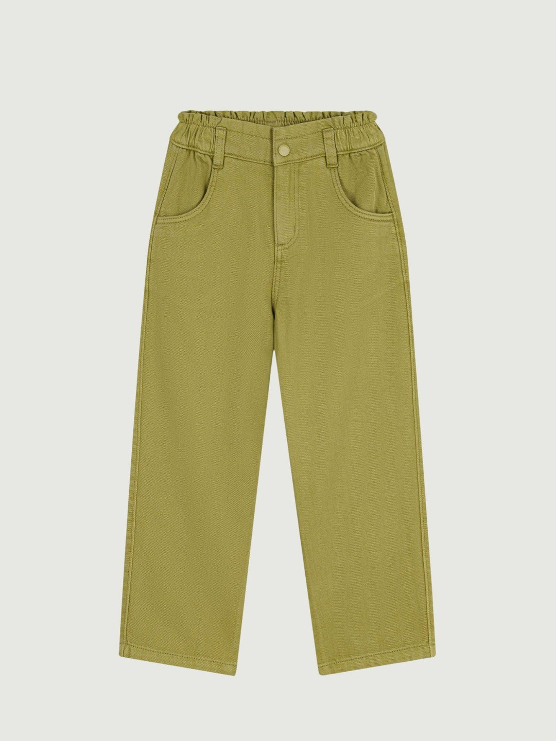 Pantaloni palazzo in cotone verdi A0F03 01 PETIT BATEAU 