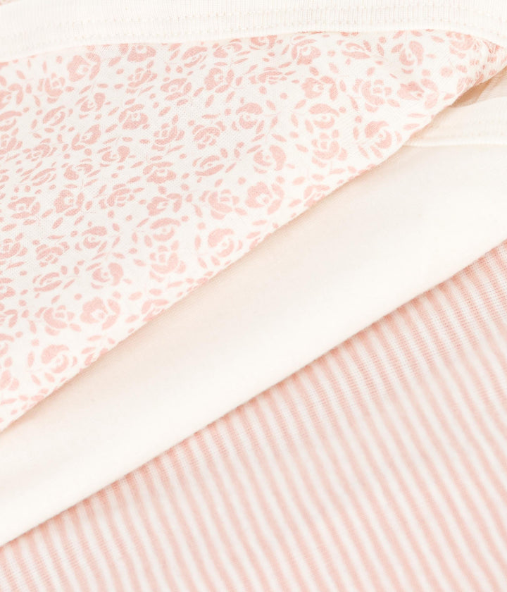 CONFEZIONE DA 3 BODY INCROCIATI IN COTONE BEBÈ A09UJ 98 PETIT BATEAU 