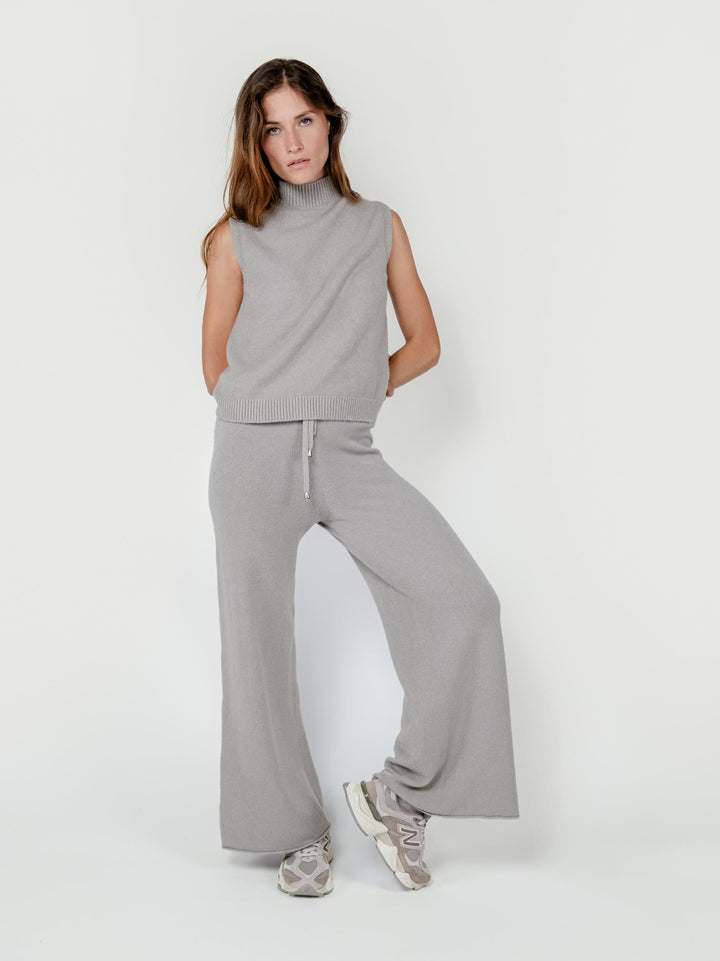 PANTALONI IN MAGLIA TORTORA 0370176 0447 BIMOR 