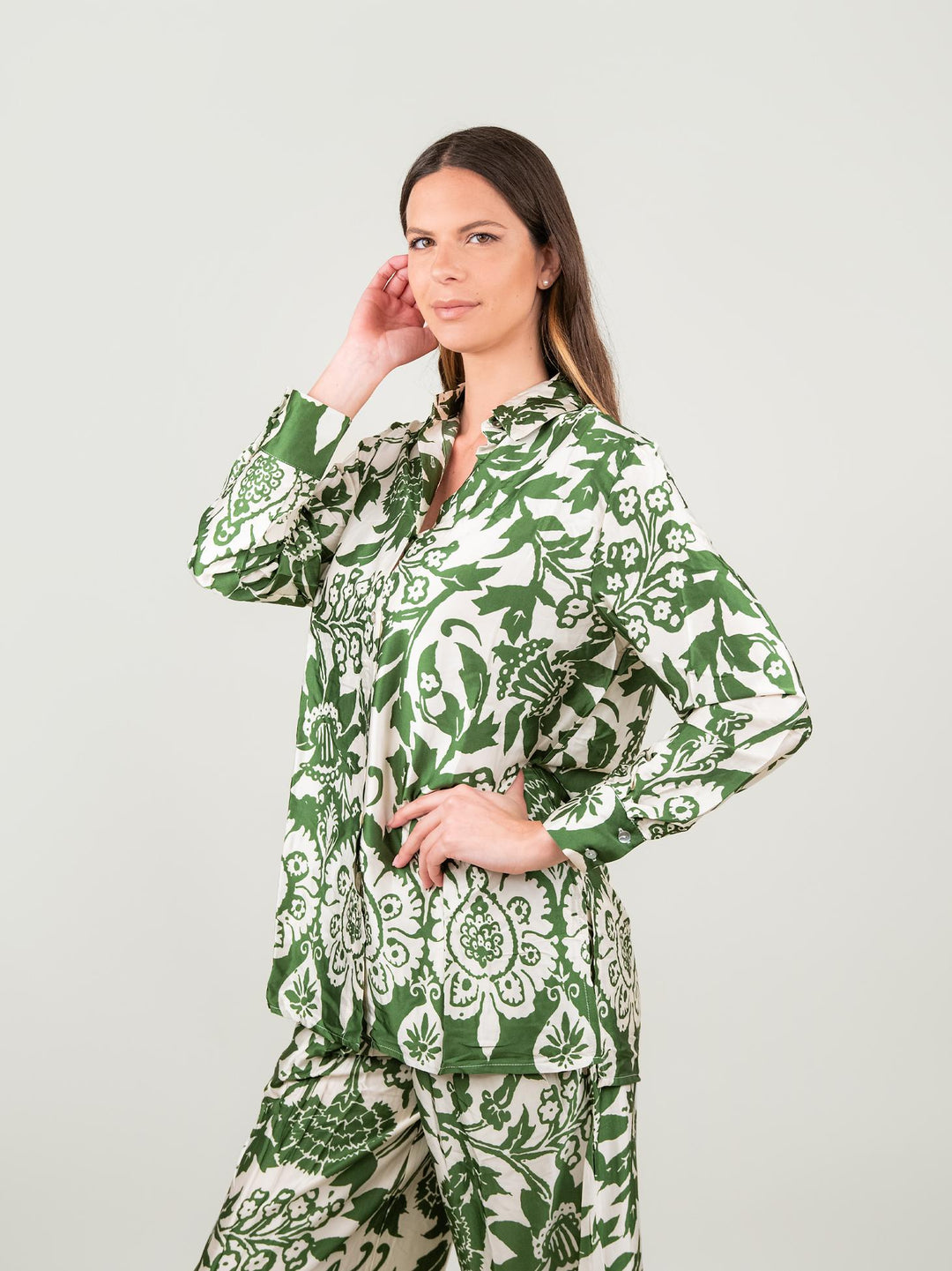 CAMICIA CAFTANO FANTASIA VERDE 1289 VERDE ANDREA MORANDO 