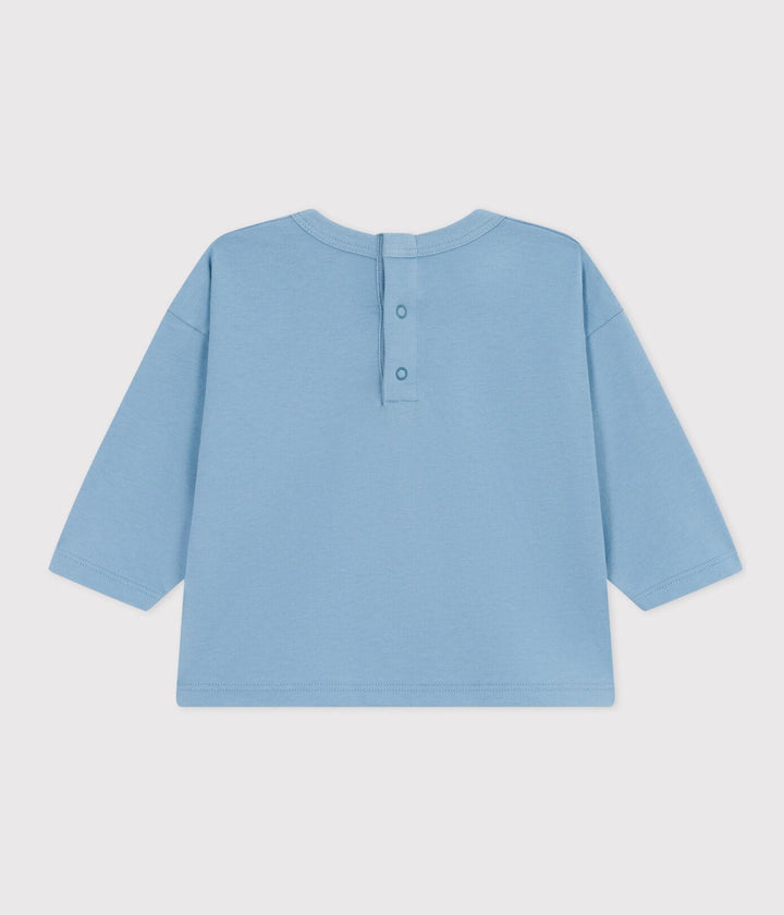 MAGLIA A MANICHE LUNGHE IN JERSEY A08G7 02 PETIT BATEAU 