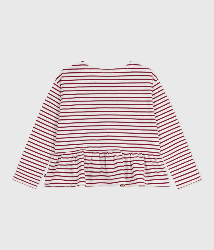 Marinière in cotone bambina A0E1E 01 PETIT BATEAU 