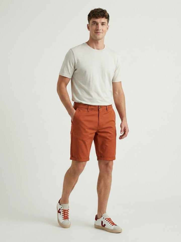 Bermuda in cotone mattone BU26S29BEPA1461TWILL 600 ANDREA MORANDO 