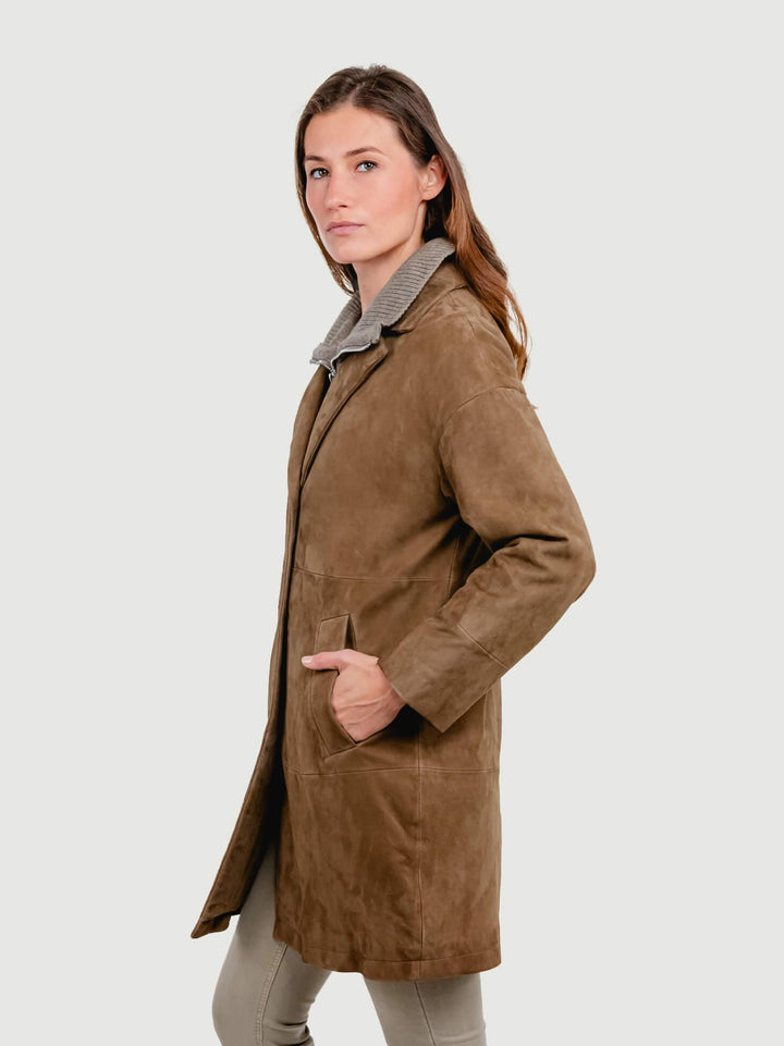 CAPPOTTO IN CAMOSCIO DUNA RENNA DUNA J33 JACK LEATHER 