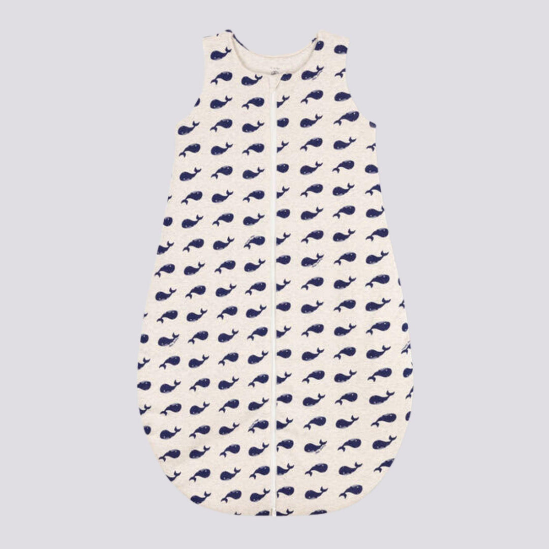 SACCO NANNA BALENE MARINE IN COTONE A09G1 01 PETIT BATEAU 