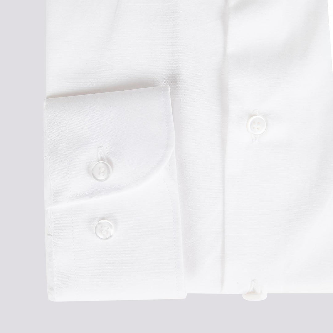 CAMICIA IN COTONE LAVORATO COLOR BIANCO 3C310 01 ANDREA MORANDO 