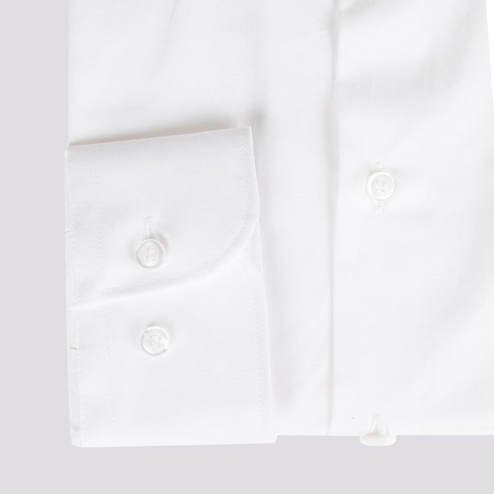CAMICIA IN COTONE LAVORATO COLOR BIANCO 3C310 01 ANDREA MORANDO 