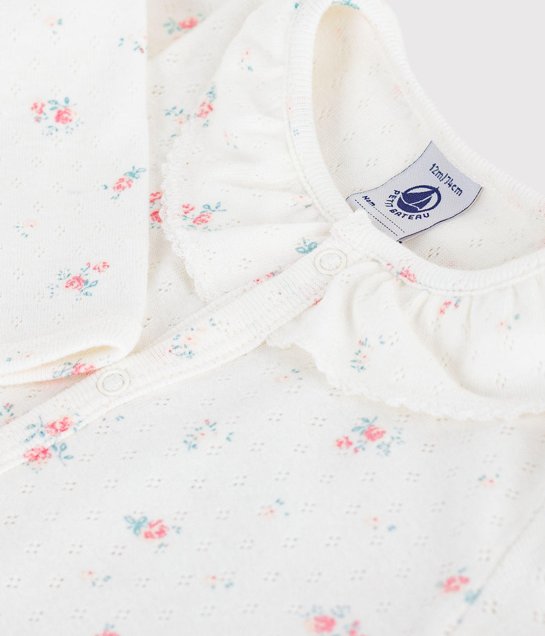 Tutina con colletto stampa fiori A0F9P 07 PETIT BATEAU 