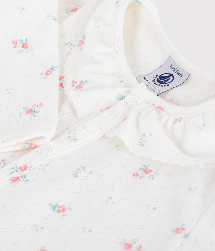 Tutina con colletto stampa fiori A0F9P 07 PETIT BATEAU 