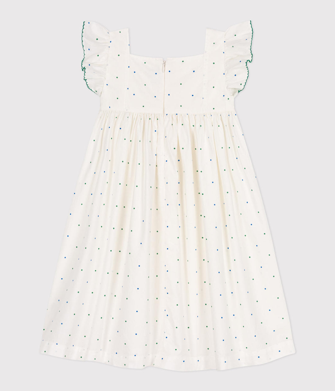 Abito lungo senza maniche in cotone a pois bambina