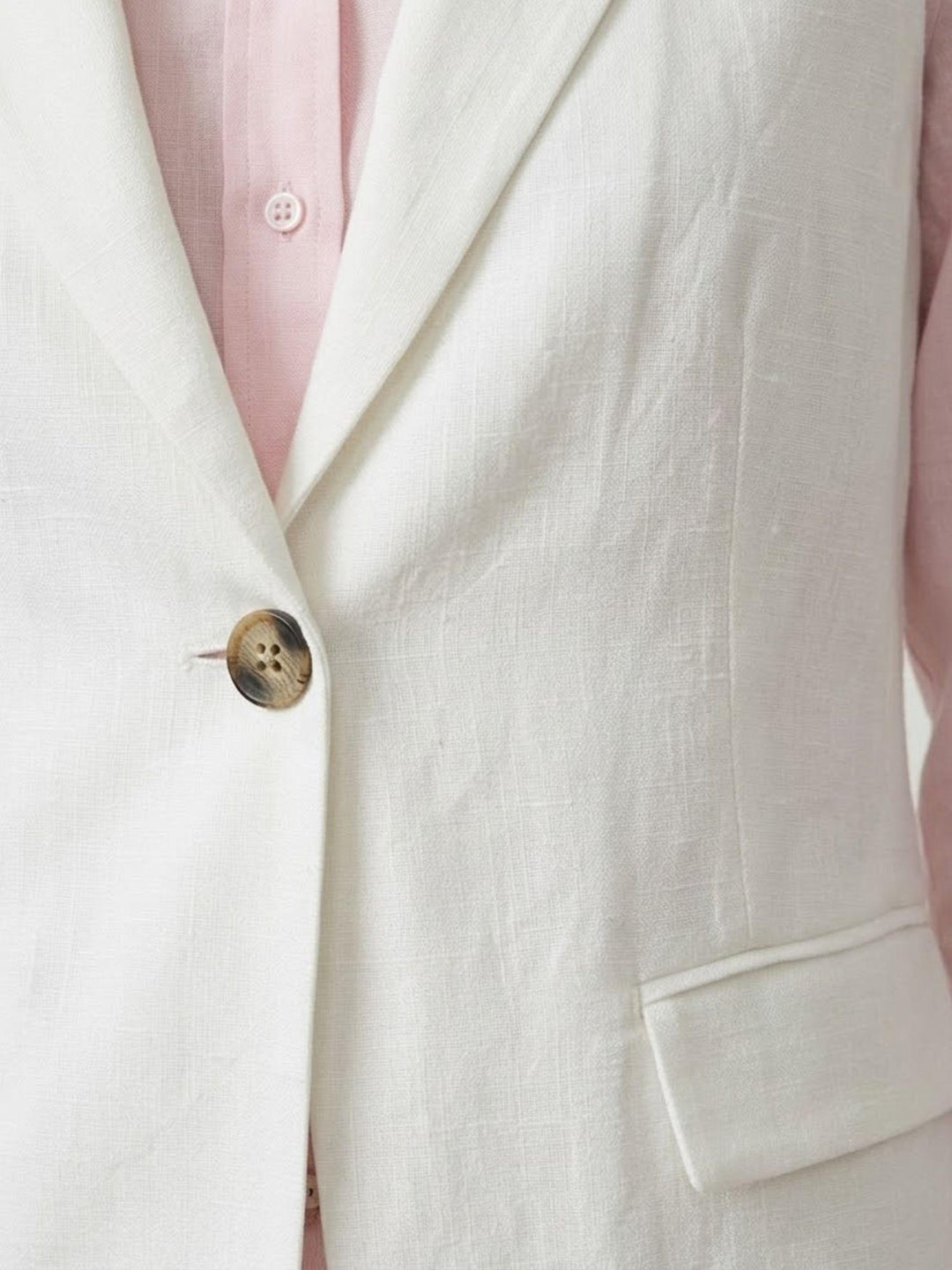 Gilet lungo in lino bianco 4497 BIANCO ANDREA MORANDO 