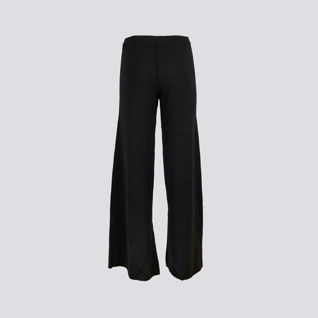 PANTALONE A PALAZZO IN MAGLIA NERO 0370/176 0010 BIMOR 