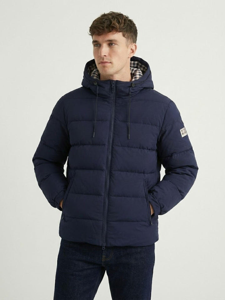 PIUMINO IMBOTTITO CON CAPPUCCIO NAVY JK010 NAVY AQUASCUTUM ACTIVE 