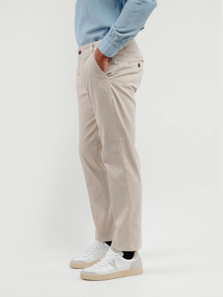 PANTALONE IN COTONE BEIGE 7657TO BEIGE ANDREA MORANDO 