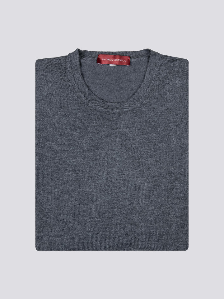 MAGLIA GIROCOLLO GRIGIO ANTRACITE 3000900 106 ANDREA MORANDO 