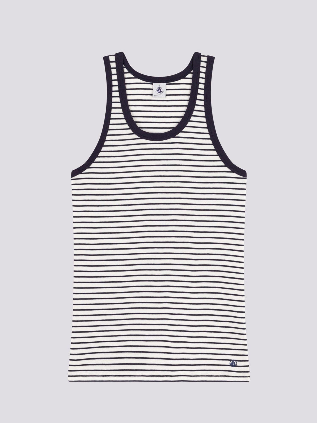 CANOTTA DONNA L'ICONIQUE IN COTONE A RIGHE A0A0X 01 PETIT BATEAU 