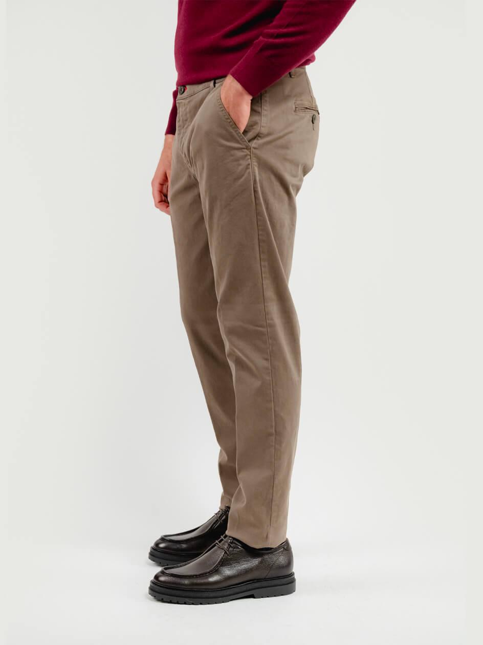 PANTALONE IN COTONE FANGO 7657TO TORTORA ANDREA MORANDO 