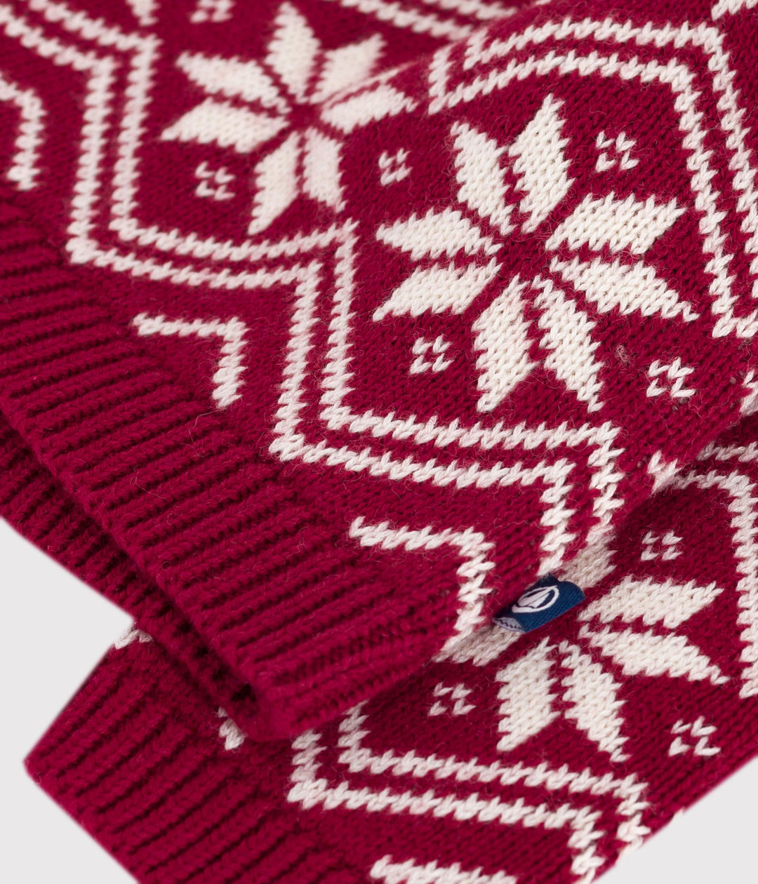 Maglione in misto lana e cotone fantasia natalizia A0EBD 01 PETIT BATEAU 