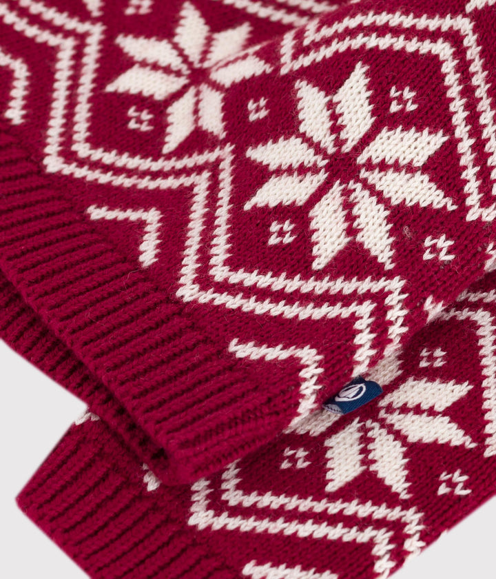 Maglione in misto lana e cotone fantasia natalizia A0EBD 01 PETIT BATEAU 