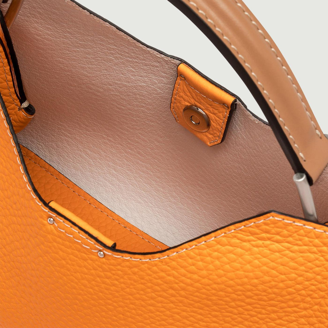 BORSA IN PELLE AURORA COLOR ARANCIO BS 10565 RNGDBL-NA 13316 GIANNI CHIARINI 