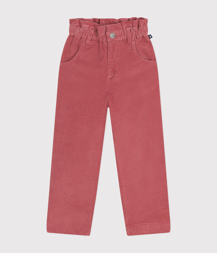 Pantaloni in velluto rosa