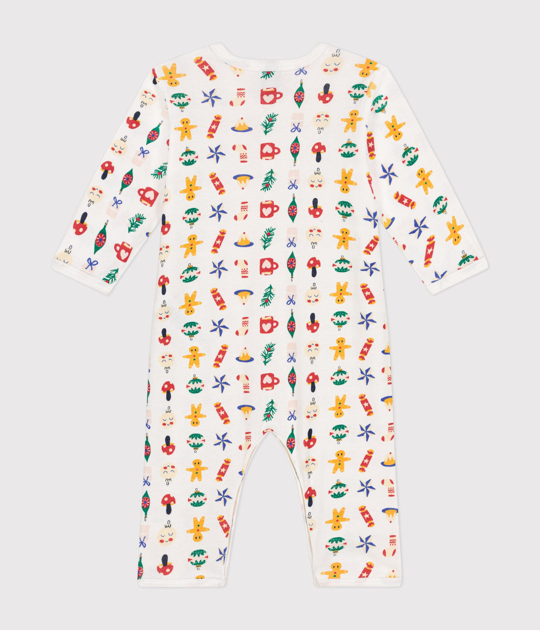 Pigiama senza piedini in cotone con stampa natalizia A0BB3 07 PETIT BATEAU 
