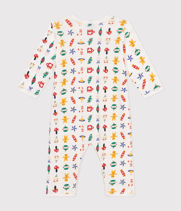 Pigiama senza piedini in cotone con stampa natalizia A0BB3 07 PETIT BATEAU 