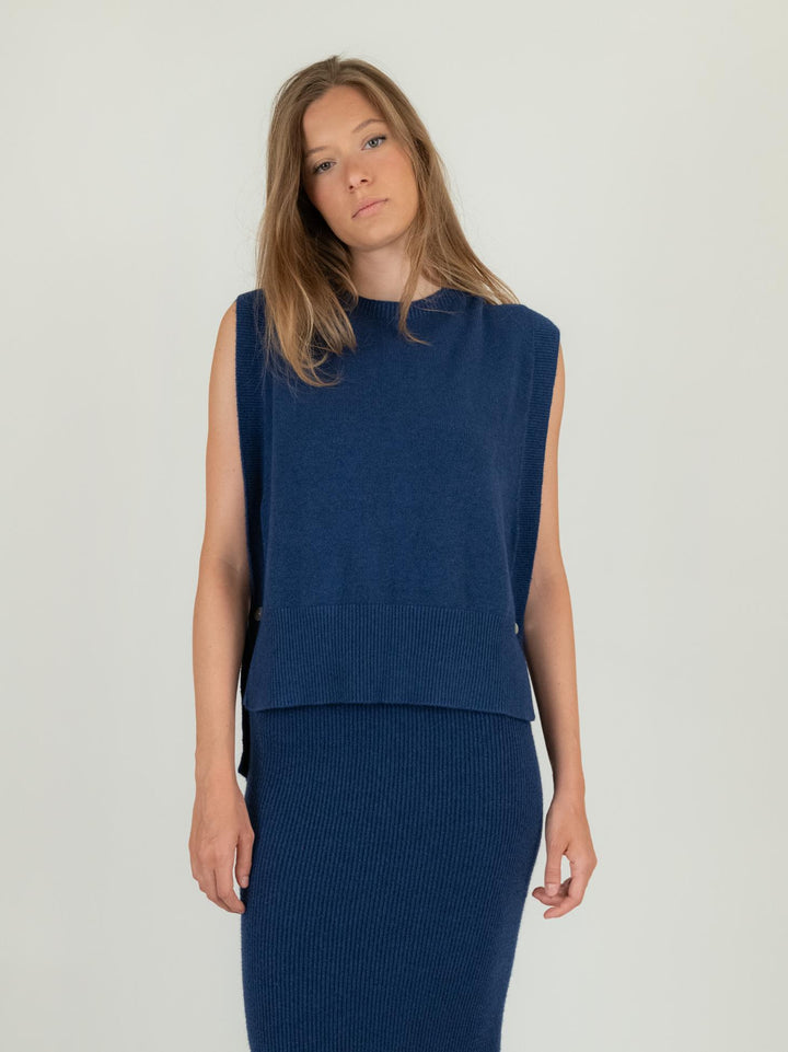 CASACCA IN MAGLIA BLU 0570/15 1073 BIMOR 