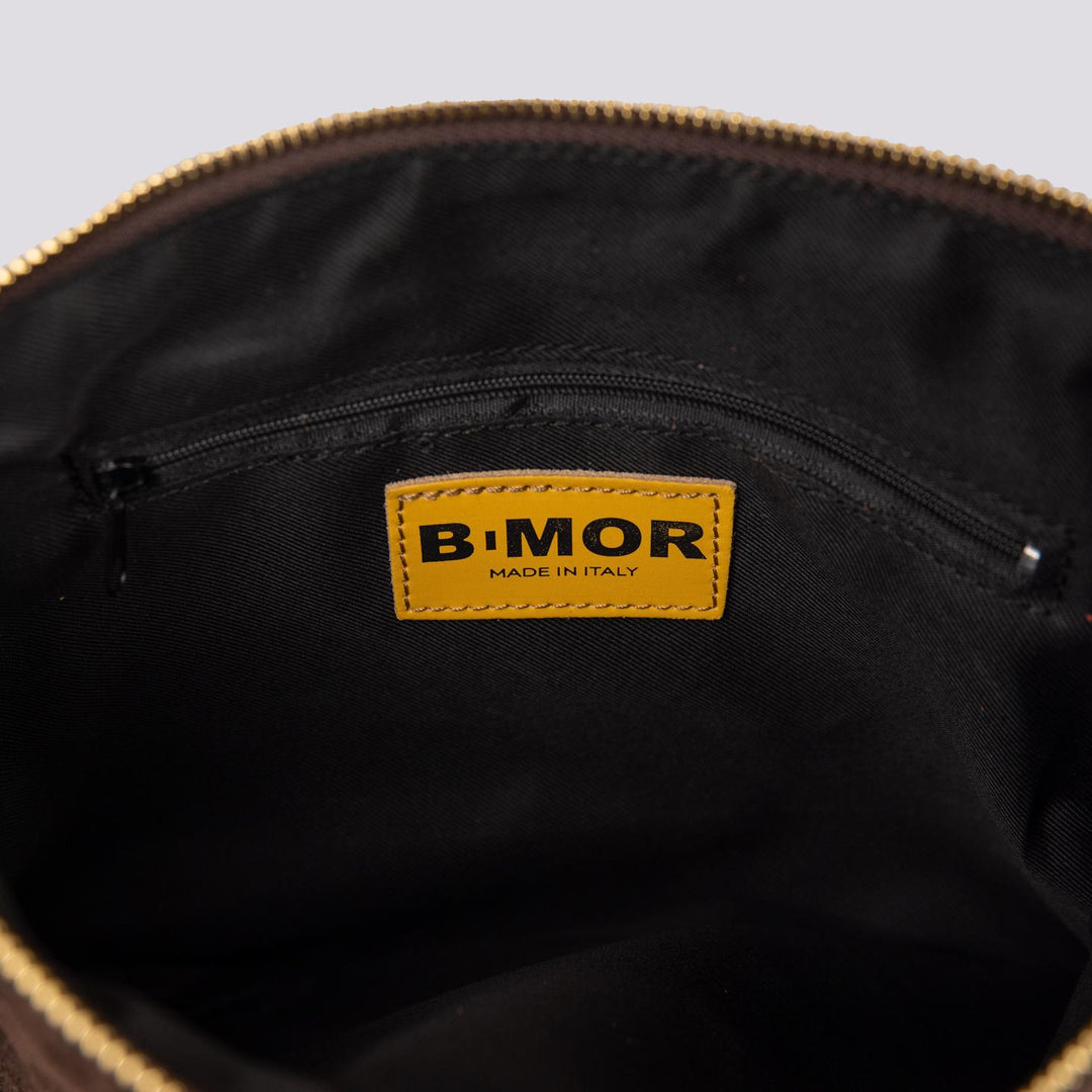 BORSA A TRACOLLA IN CAMOSCIO testa di moro CON FRANGE "FLAPPY" FLAPPY T MORO BIMOR 
