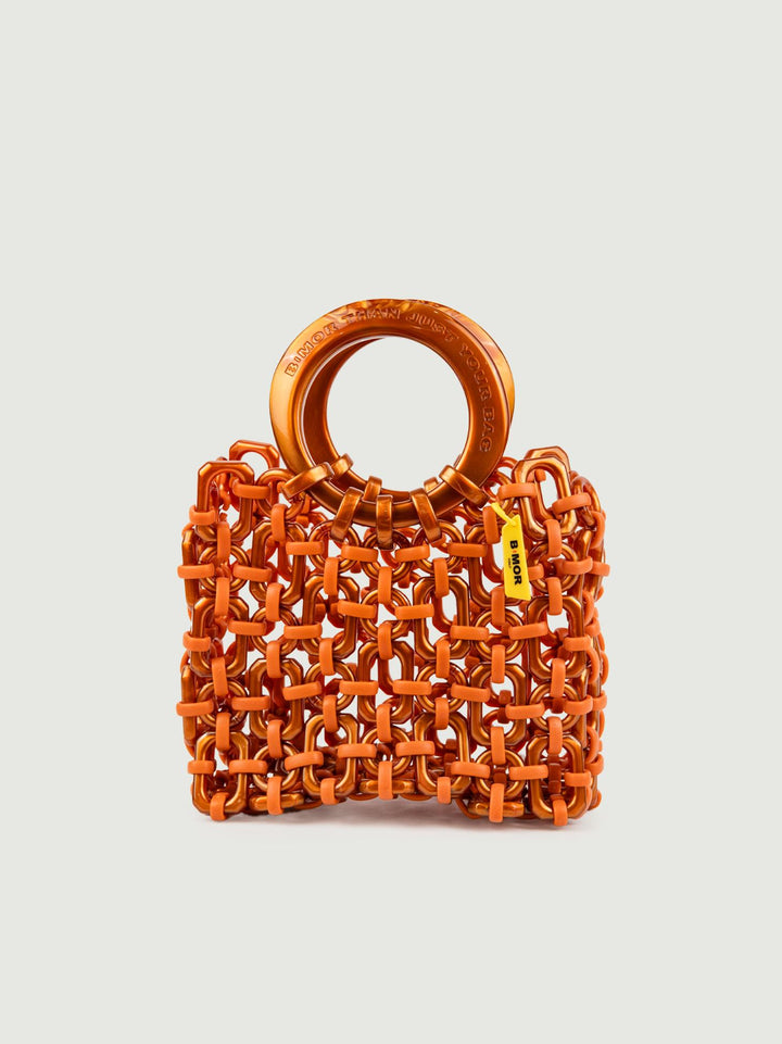 BORSA DOLL IN RESINA ARANCIO METALLIZZATO DOLL METALLIC ORANGE BIMOR 