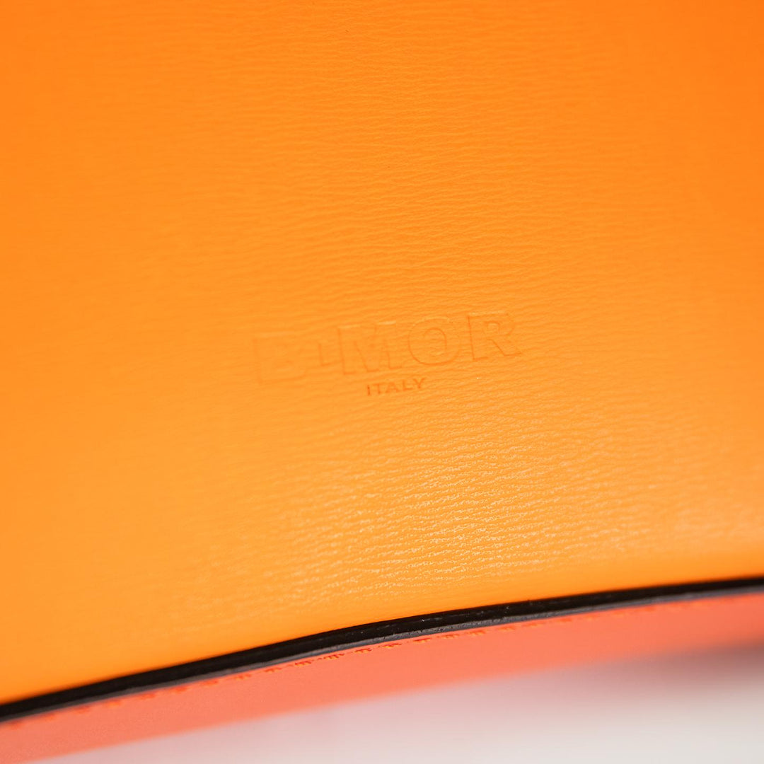 BORSA A SPALLA SEVENTY IN PELLE BICOLORE ARANCIO E MATTONE SEVENTY ARANCIONE BIMOR 