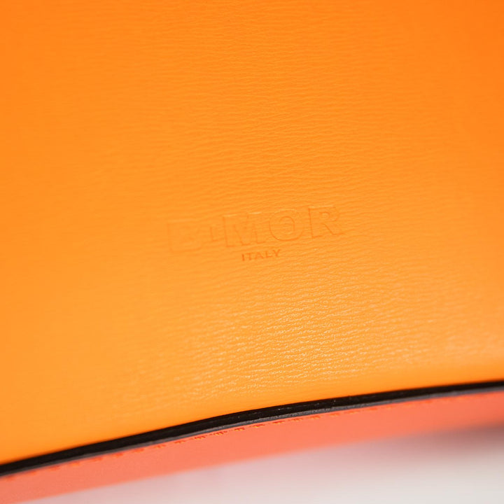 BORSA A SPALLA SEVENTY IN PELLE BICOLORE ARANCIO E MATTONE SEVENTY ARANCIONE BIMOR 