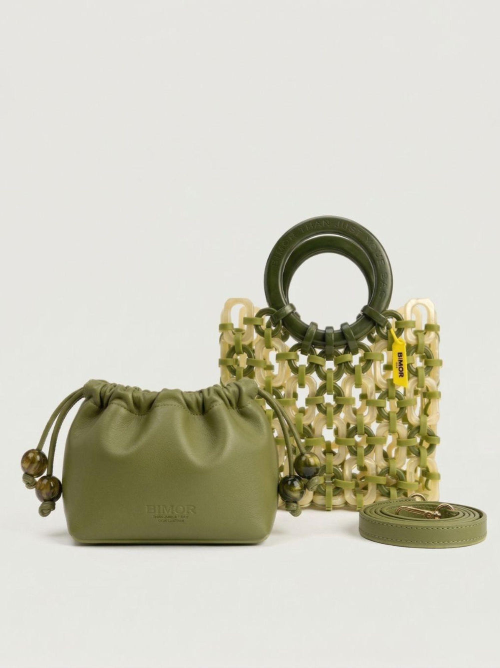 Borsa a mano Doll in resina botanical pearl DOLL+BB VERDE PERLA+VERDE BIMOR 