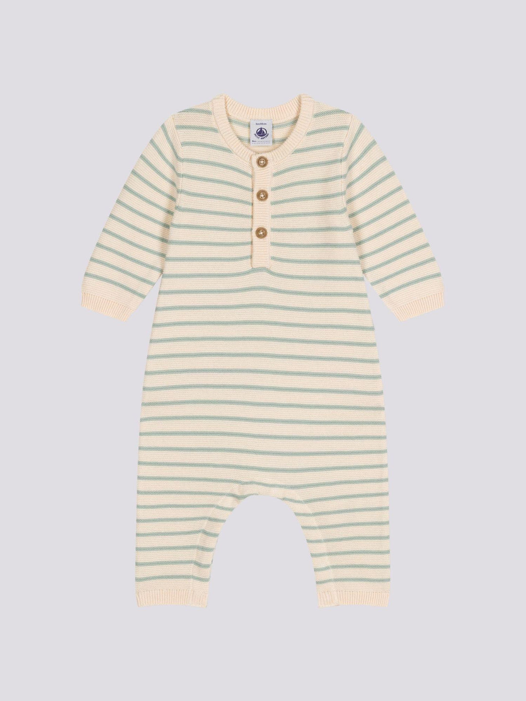 TUTINA A RIGHE LUNGA IN MAGLINA PER BEBÈ A09GW 01 PETIT BATEAU 