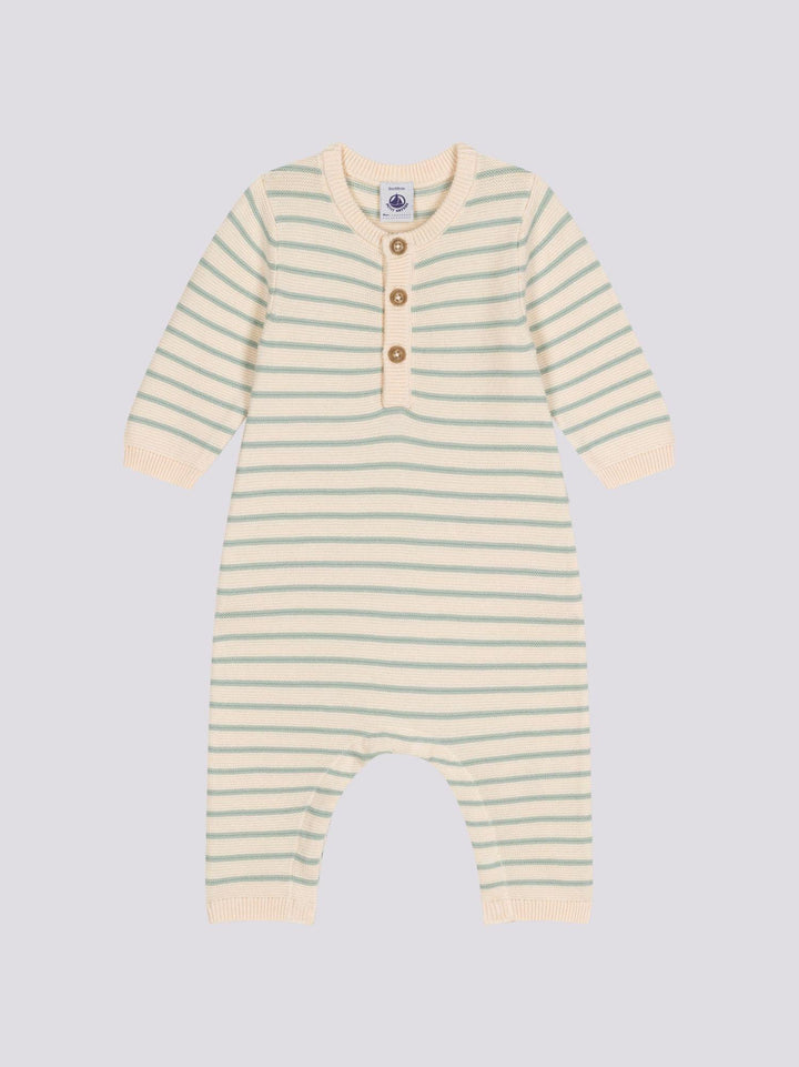 TUTINA A RIGHE LUNGA IN MAGLINA PER BEBÈ A09GW 01 PETIT BATEAU 