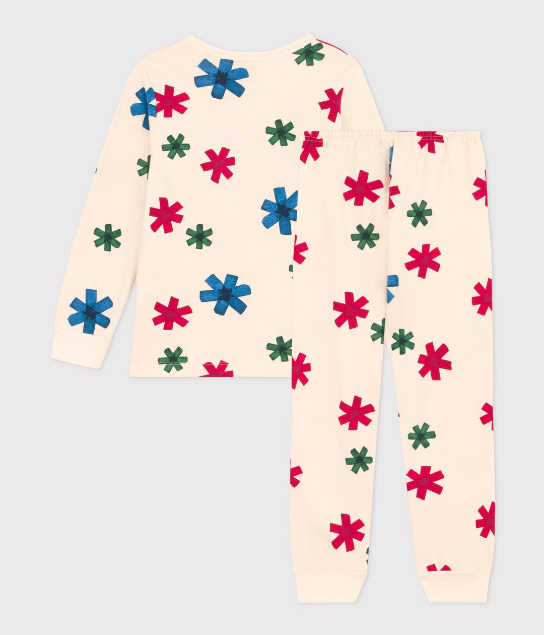 PIGIAMA BAMBINO UNISEX IN TESSUTO FELPATO MOTIVO STELLA A086J 01 PETIT BATEAU 