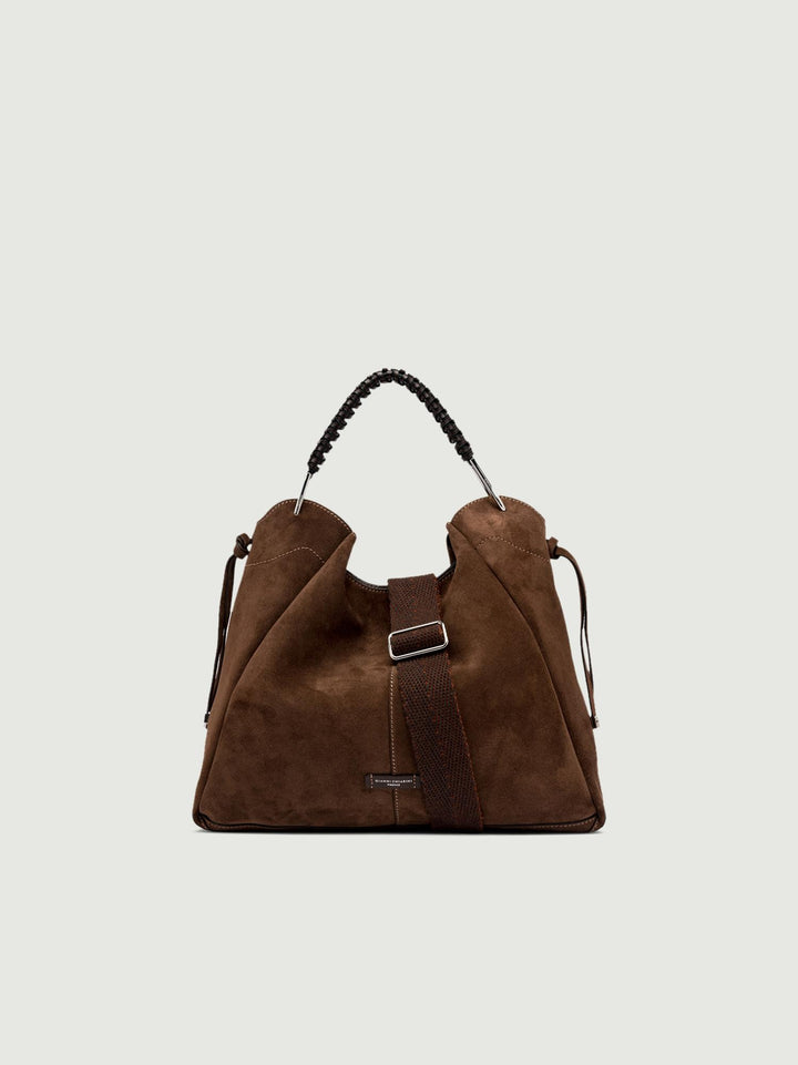 BORSA ERA IN CAMOSCIO CHOCOLATE 11071 CM-PL 2196 GIANNI CHIARINI 