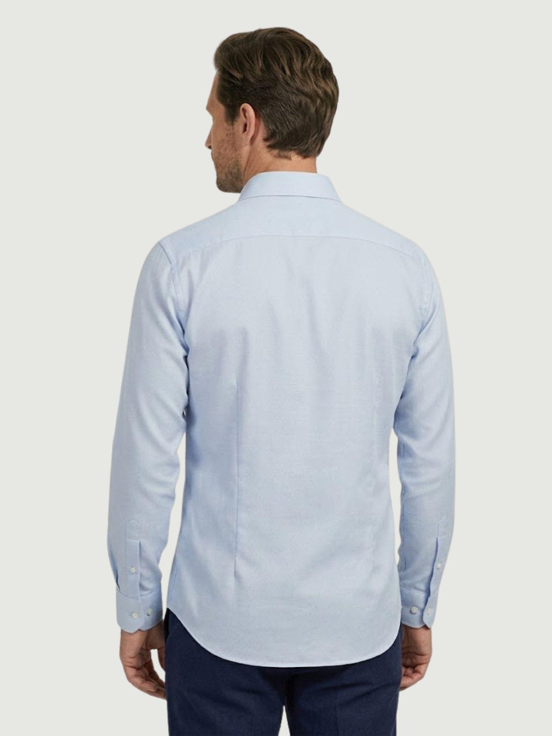 Camicia collo francese in cotone azzurra slim ASSISI ROYAL/SLIM 5710-1 ANDREA MORANDO 