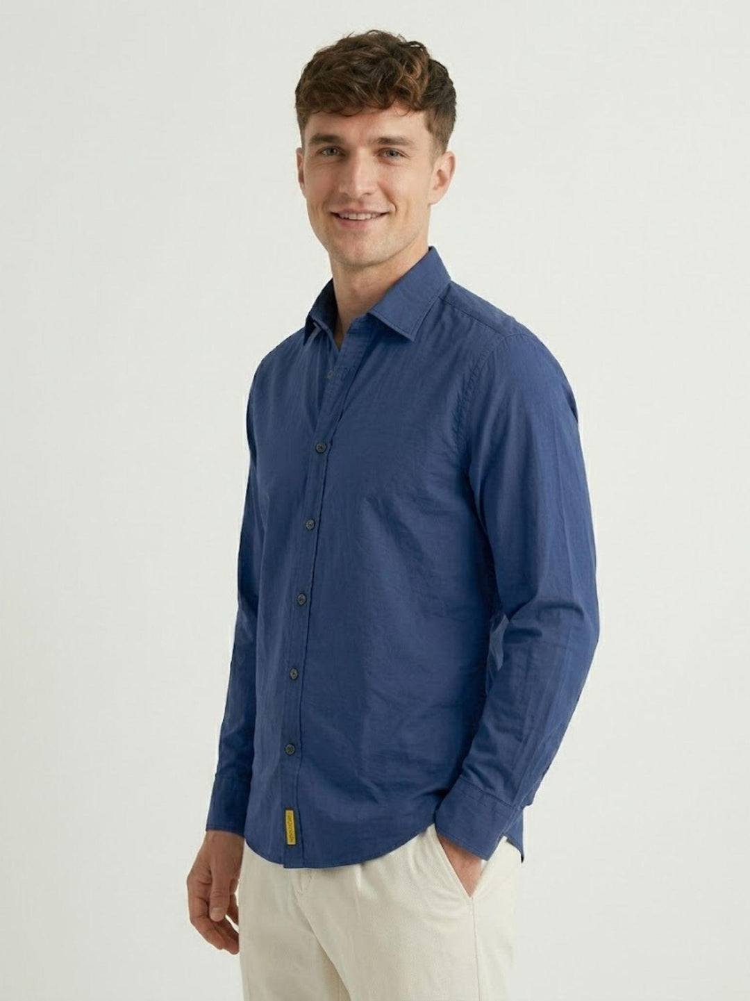 Camicia Brad in cotone blu polvere BRAD/TC171 B73 BAGGIES 