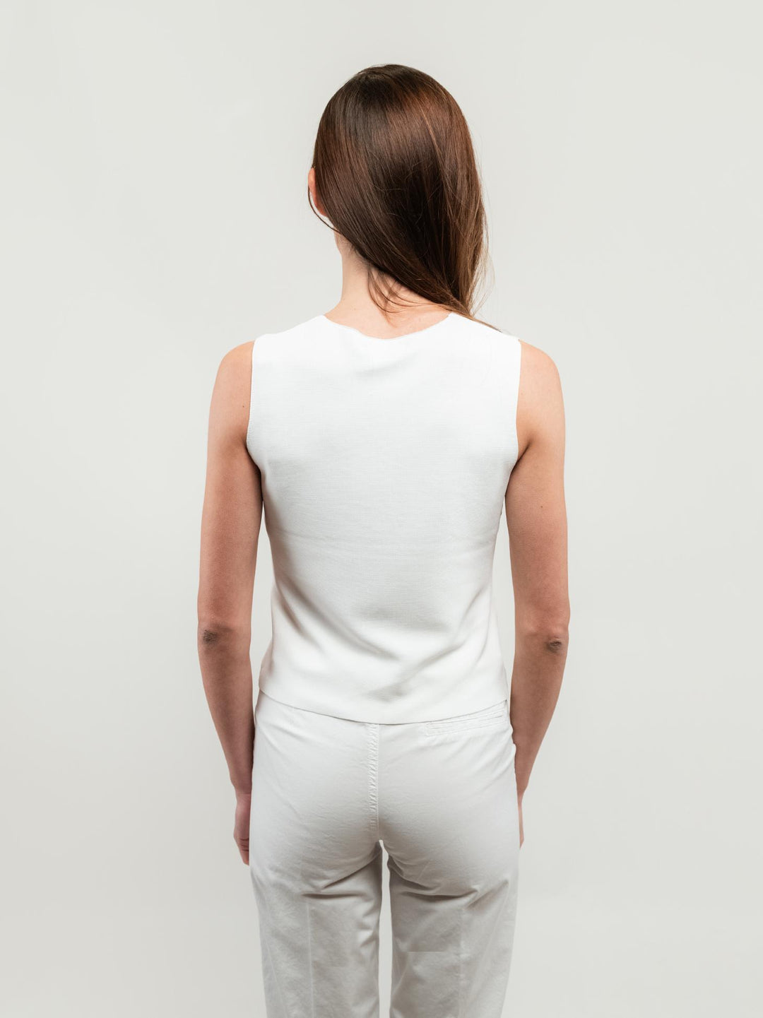 GILET IN MAGLIA BIANCO
