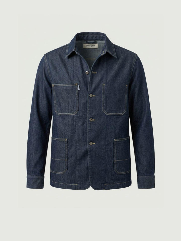 Work jacket in denim lavaggio scuro JACKET019 B0 UNIFORM 