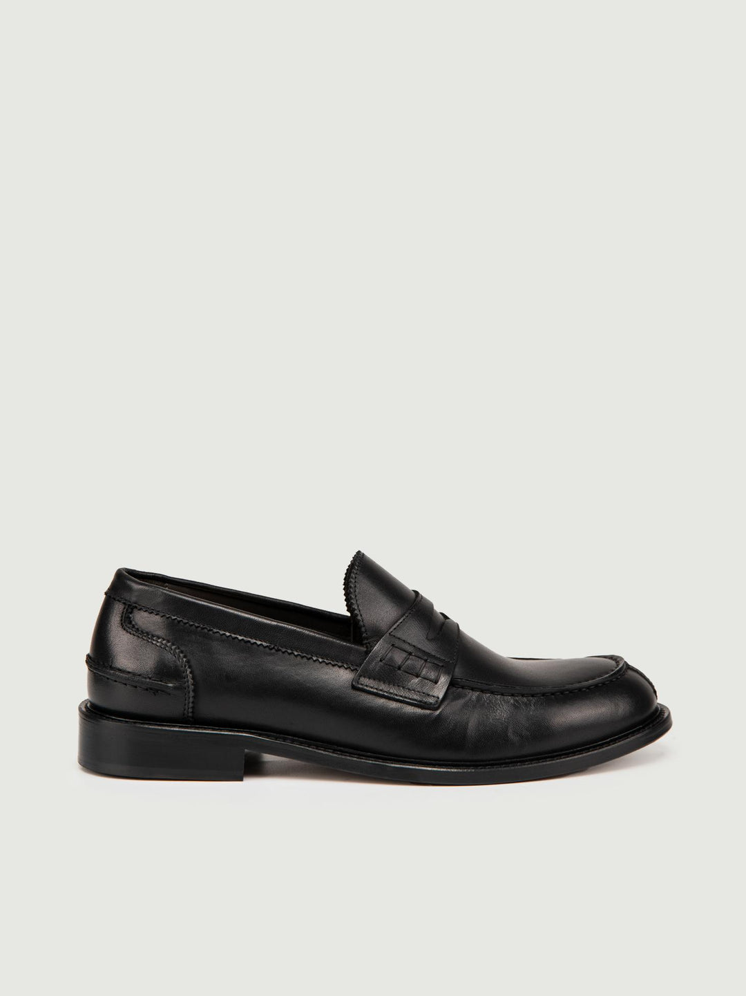MOCASSINO PENNY IN PELLE NERA 1405 NERO SAXONE 