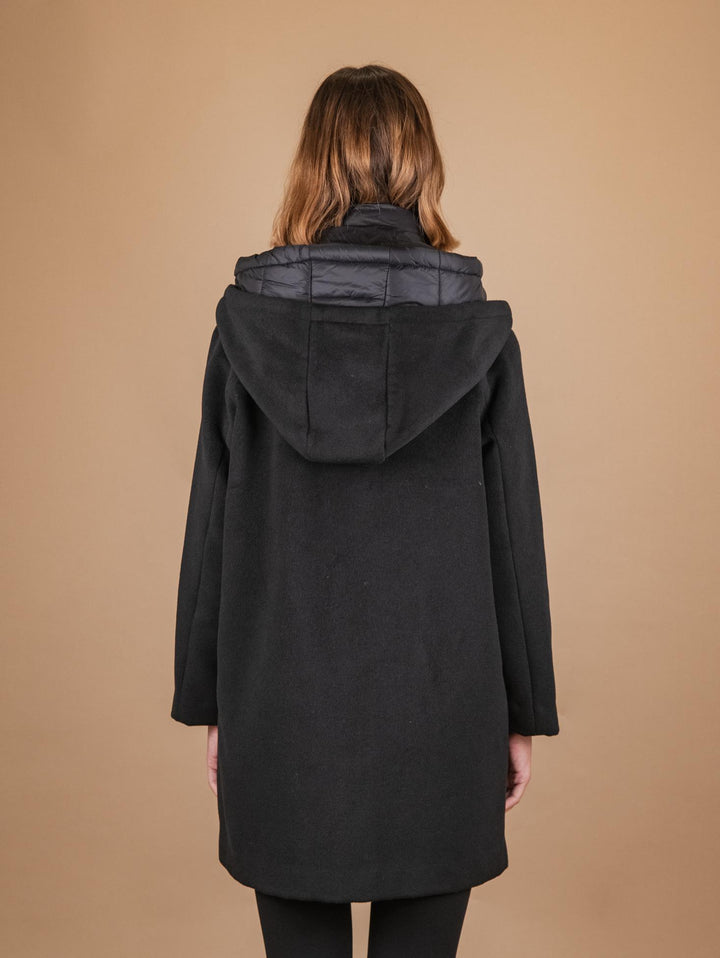 PARKA CON IMBOTTITURA ESTRAIBILE IN TESSUTO NERO 869D NERO ANDREA MORANDO 
