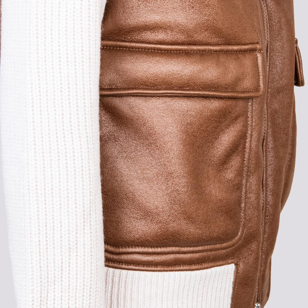 BOMBER IN LANA VERGINE E ALCANTARA 13141 400 ANDREA MORANDO 