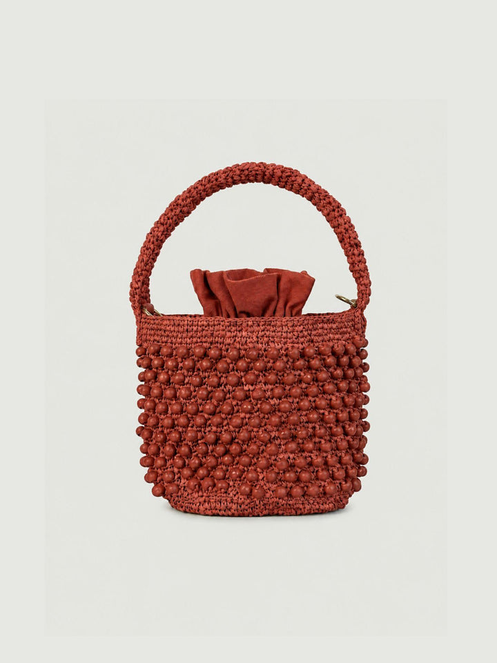 Borsa a mano in rafia ruggine RAFI343 70 ANDREA MORANDO 
