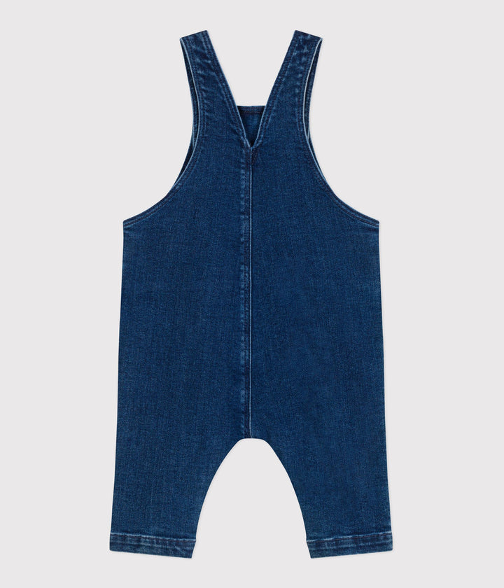 Salopette lunga in denim ed elastan bebé A0EDM 01 PETIT BATEAU 