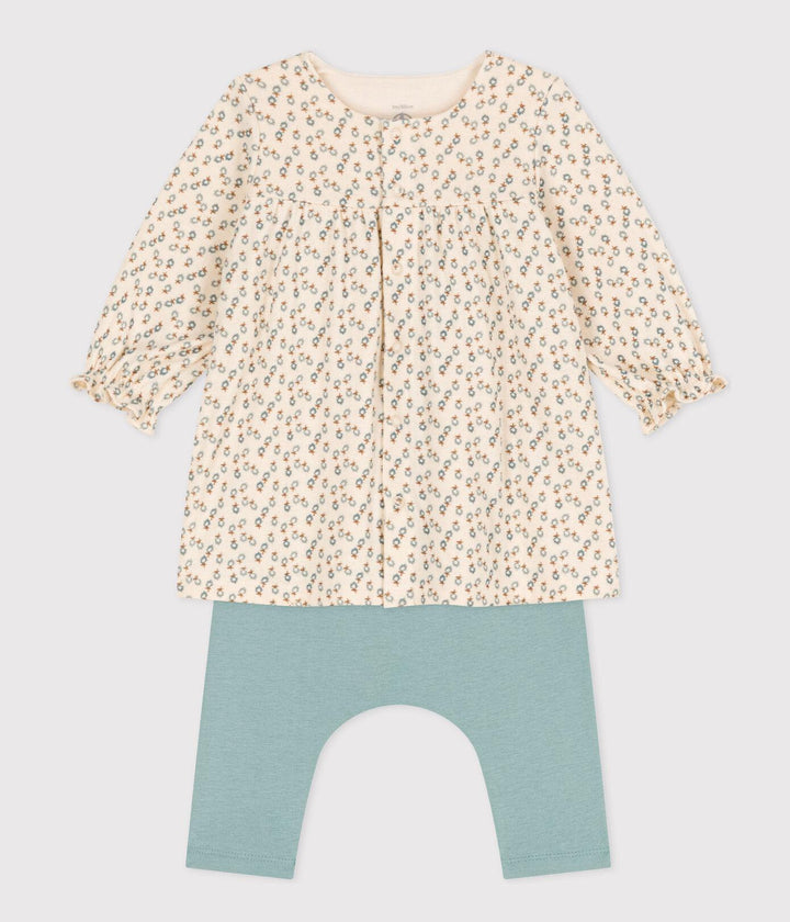 ABITO IN TUBIQUE E LEGGINGS PER BEBÈ A087L 01 PETIT BATEAU 