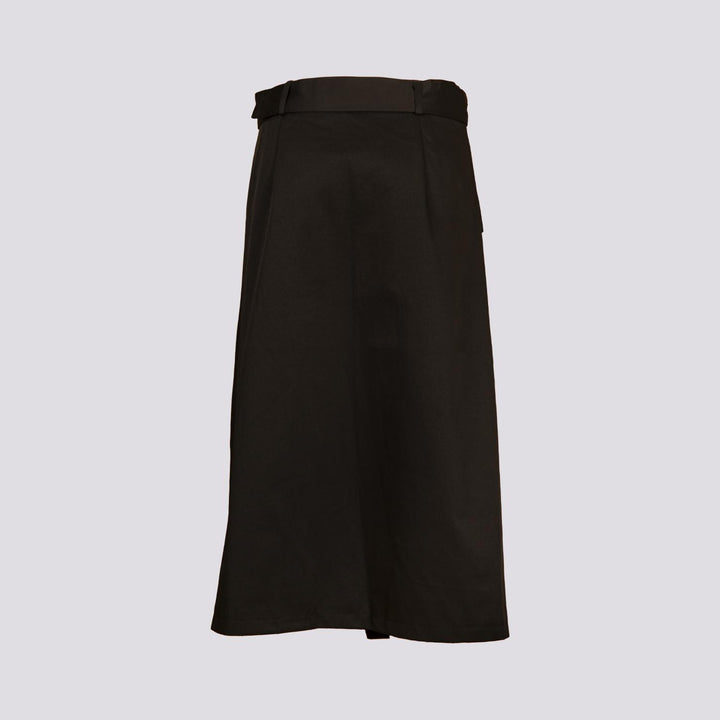 GONNA MIDI A PORTAFOGLIO IN MISTO COTONE NERA B9223 NERO ANDREA MORANDO 