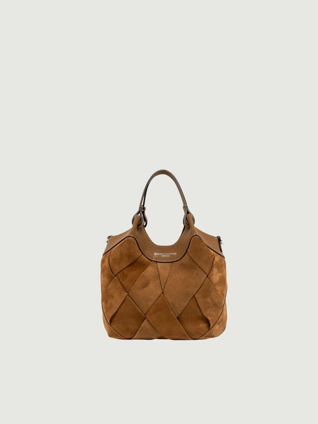 Borsa Dua in camoscio trama geometrica piccola BS 12348 INT-CM 1478 GIANNI CHIARINI 