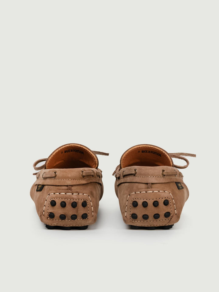 MOCASSINO CON GOMMINI IN CAMOSCIO BEIGE